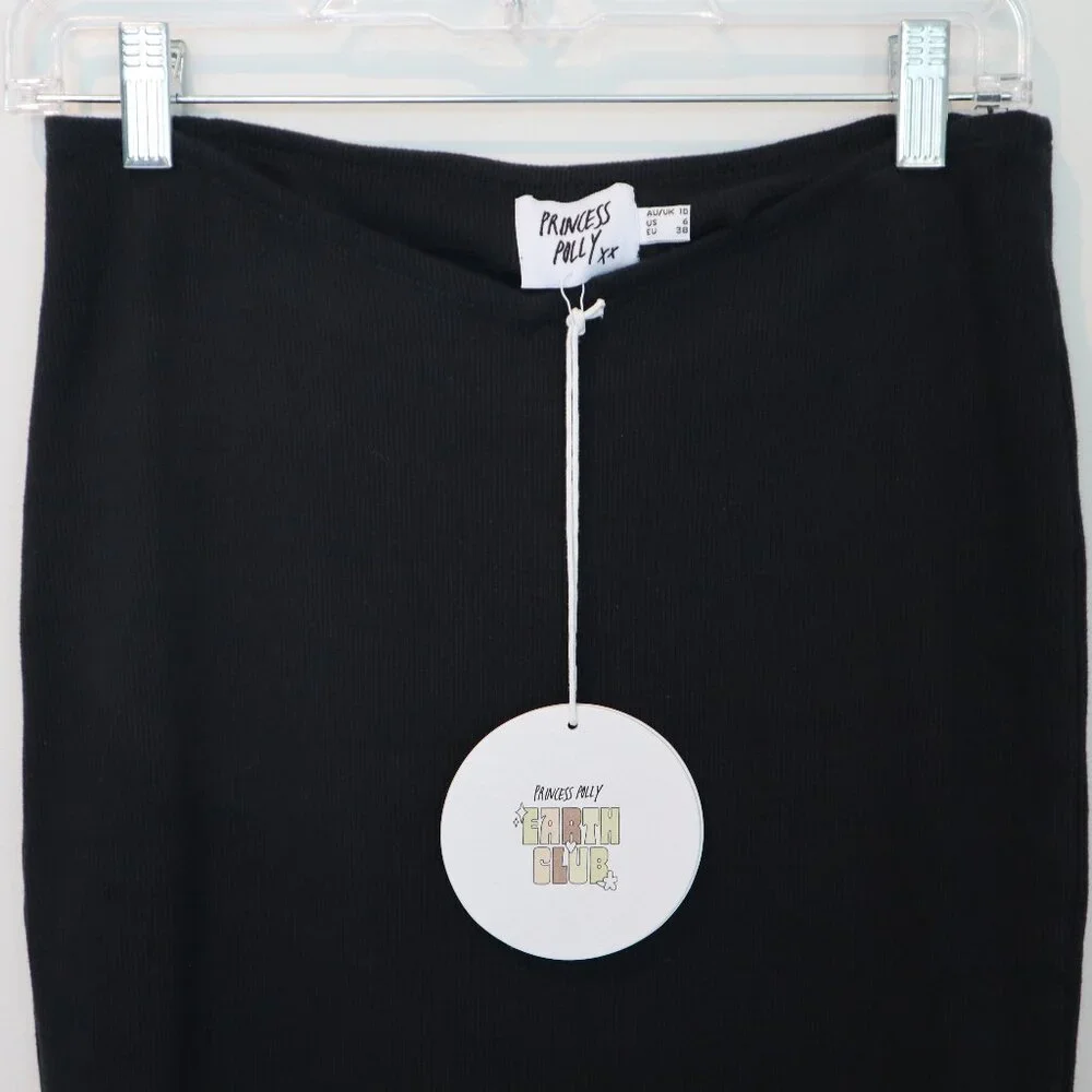 Princess Polly Black Midi Skirt - Sleek High Waist
